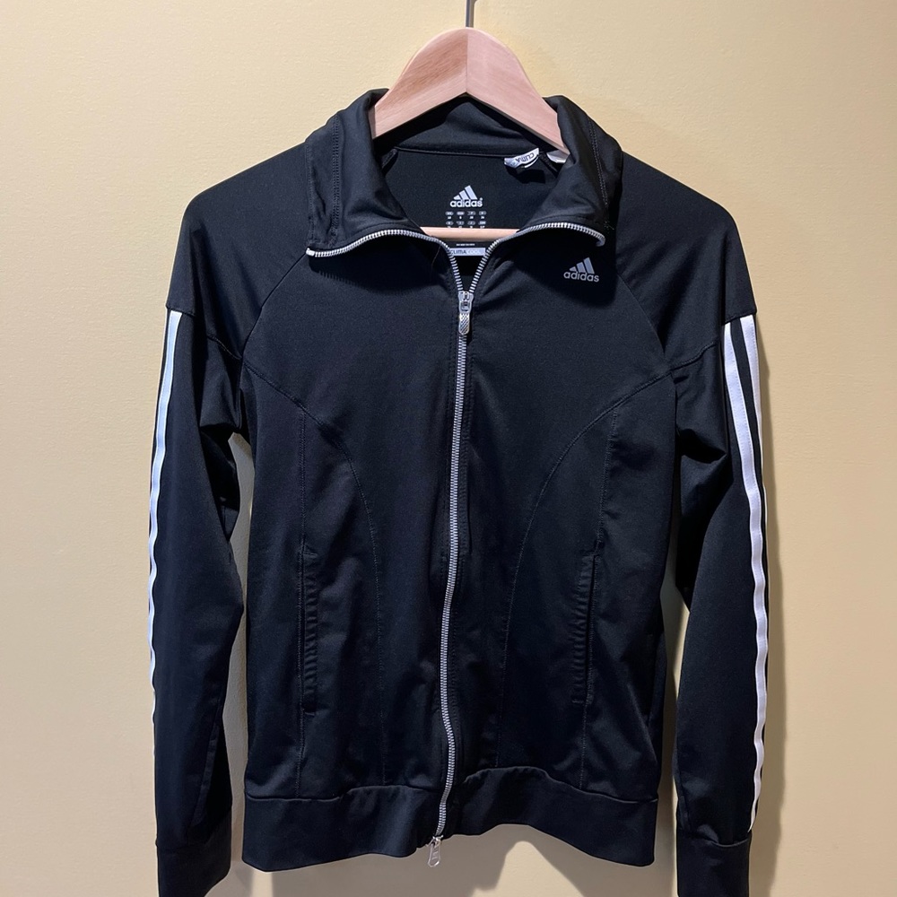 Adidas Clima Cool Long SleeveZip Up Jacket, Black, Size S